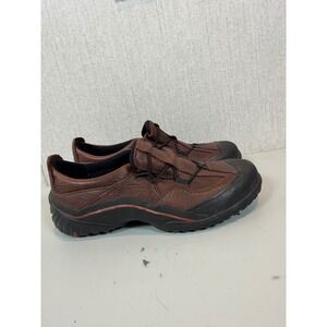 Clarks Muckers Brown Leather Waterproof Bungee Slip On Shoes Women Size 8 M